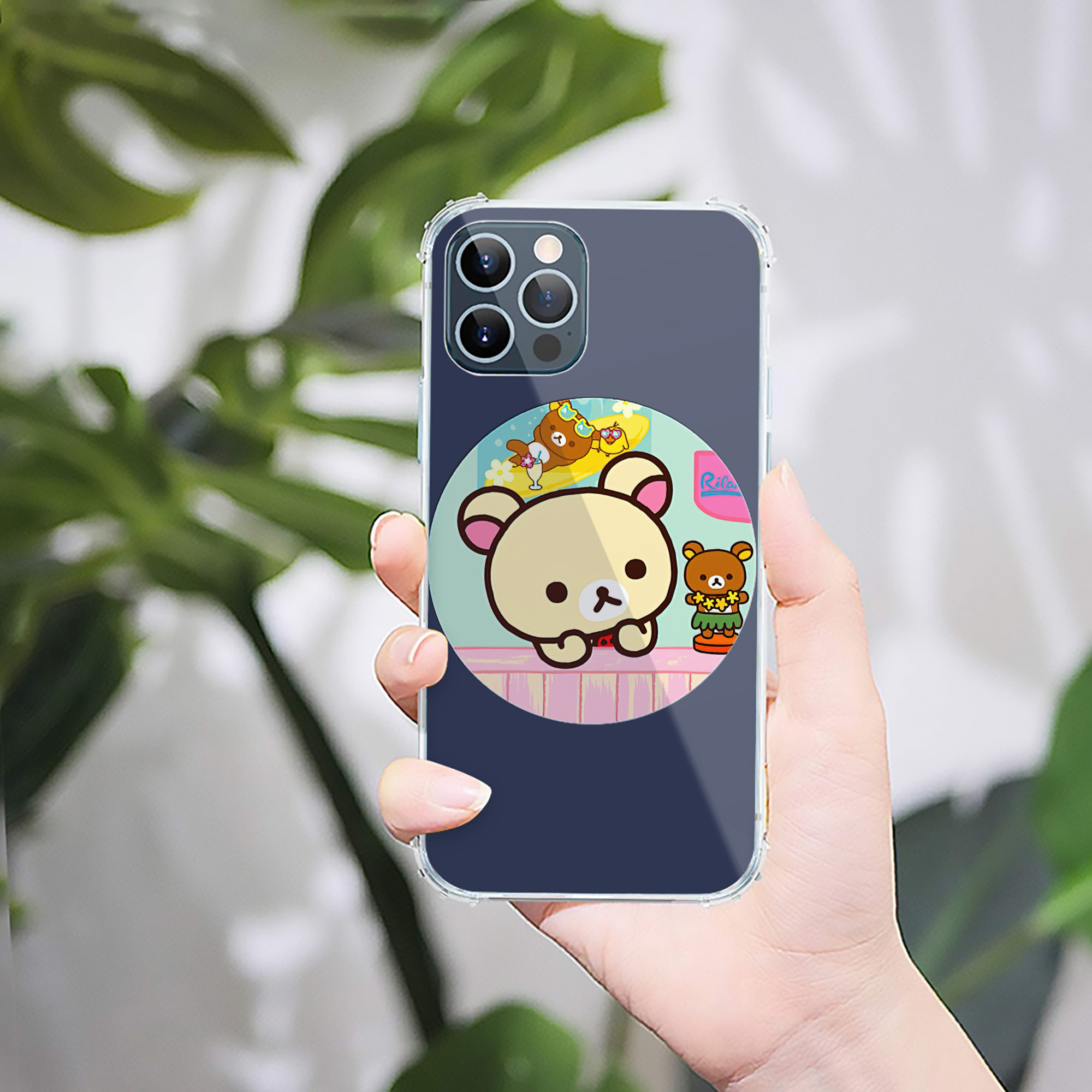 （画像用） リラックマ リラックマ キイロイトリ Rilakkuma Korilakkuma Kiiroitori 【iPhone 12シリーズ対応】透明スマホケース（クリアソフトケース）